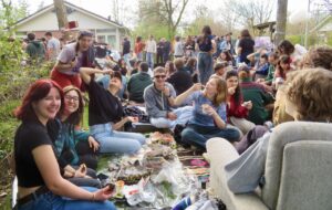 Students celebrating Calçotada 