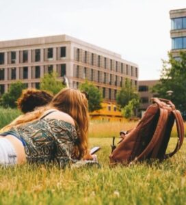 Relaxing at WUR campus