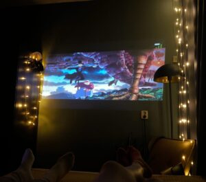 watching a movie