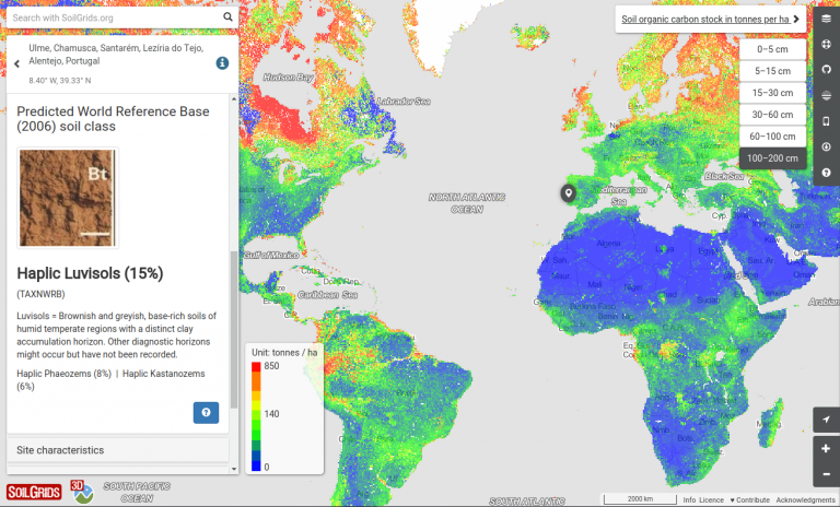  SoilGrids (the output of a system for automated global soil mapping) are the main products. 
